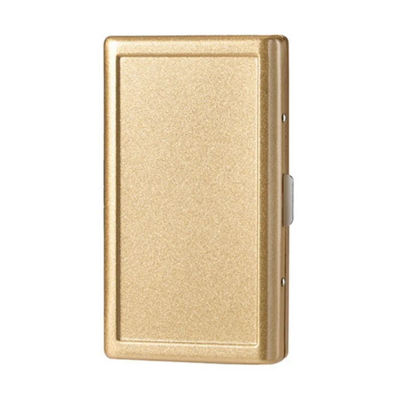 Sleek Frosted Metal Cigarette Storage Box - Portable, Moisture-Proof, and Durable