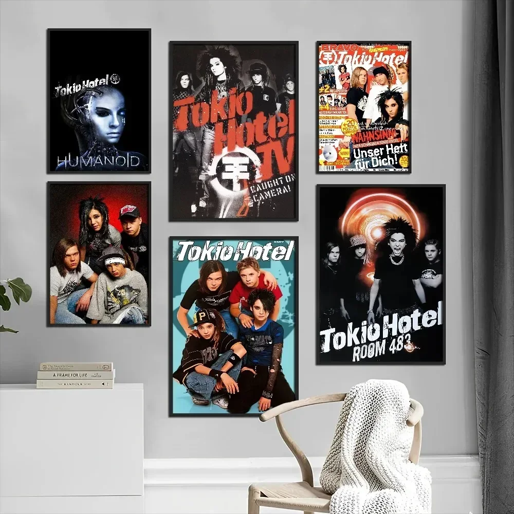 Poster di pittura su tela estetica Tokio Hotel Band Poster Poster di film Immagini di arte della parete per la decorazione del soggiorno - immagine 3