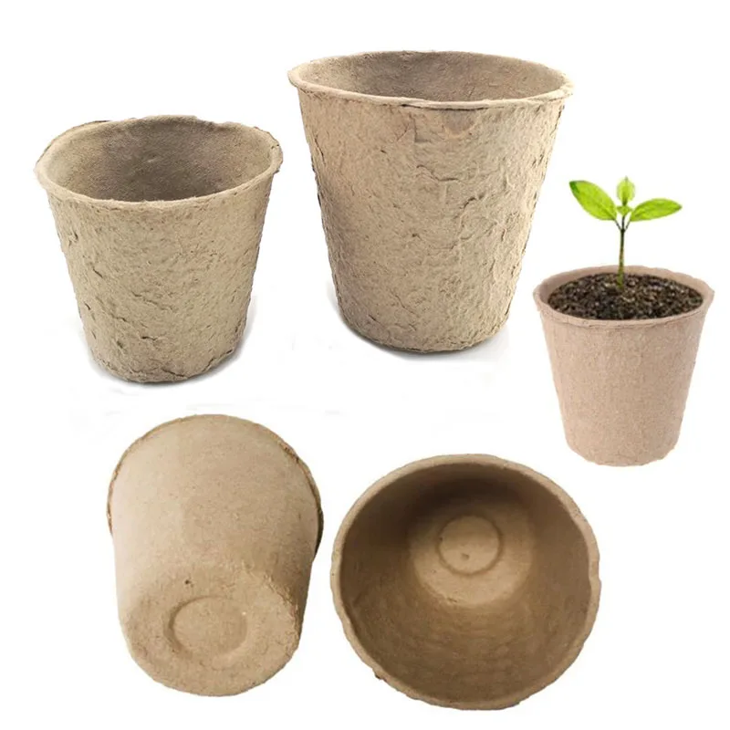seed Nursery Cup growing pot Tray planter 50x Paper Biodegradable Eco-Friendly Garden Tools garden tools,seed starter tray,nursery pots,seedling tray,plant propagation pots