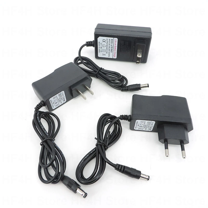 8.4V 1A 2A    ġ , DC 5.5x2.5mm  ÷, 帱 ̹ ũ ̹ 18650 Ƭ ͸ B4