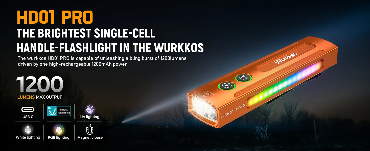 EDC flashlight with multiple light modes