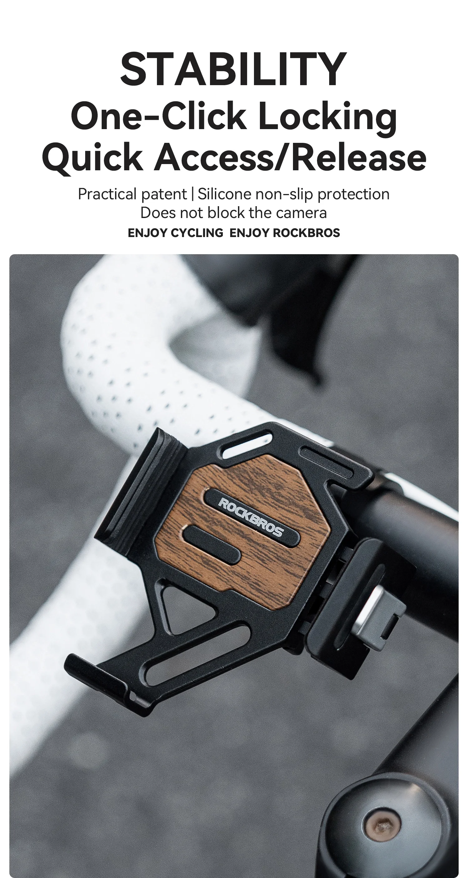 phone holder mounted on bike