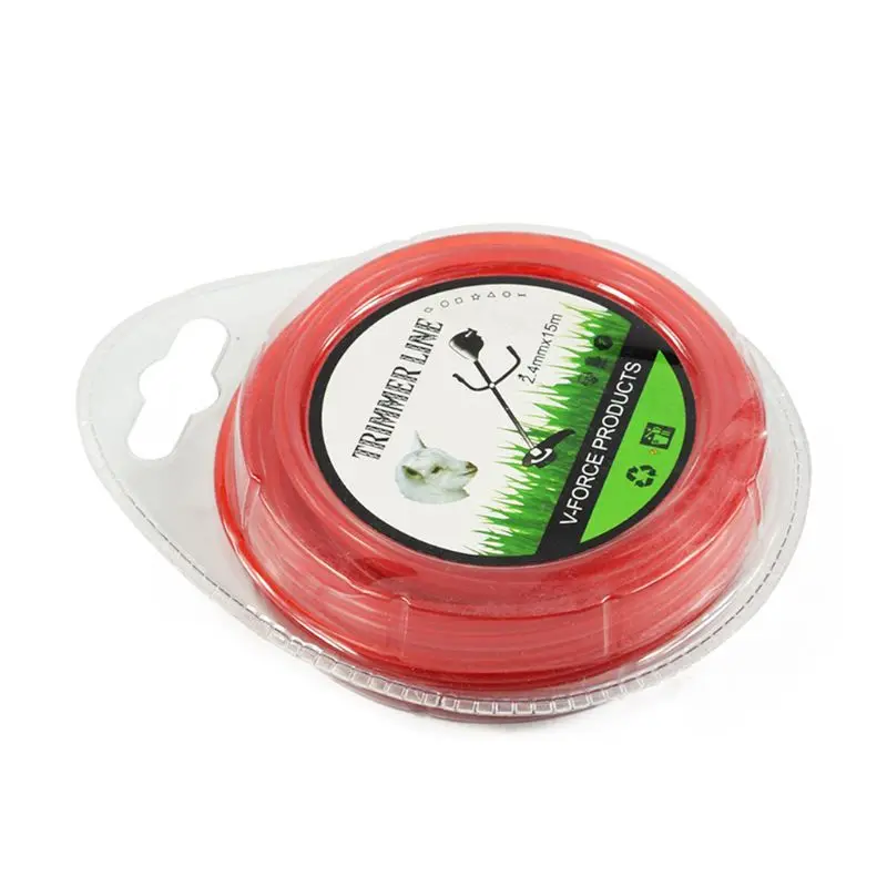 Grass Trimmer Line Trimmer Line 2.4mm&times;15m Grass Cut Strimmer Line Round Nylon Cord Wire String For Grass Trimmer