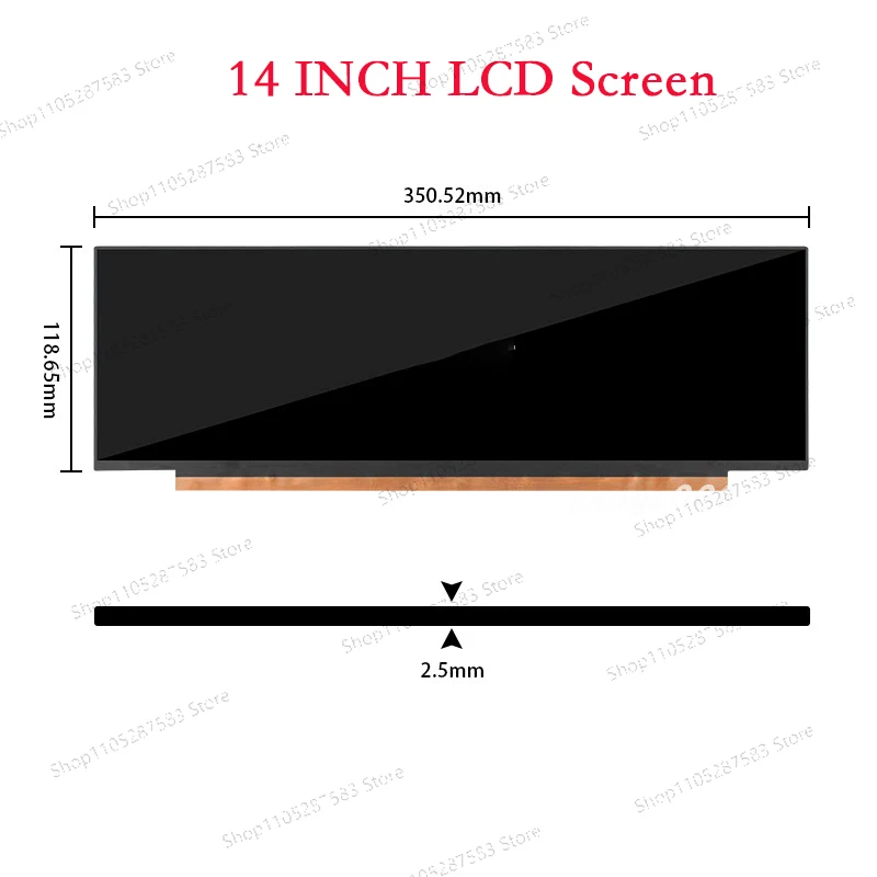 14 Inch 3840x1100 Slim Stretched Bar LCD Display 4K ADS Screen NV140XTM ...