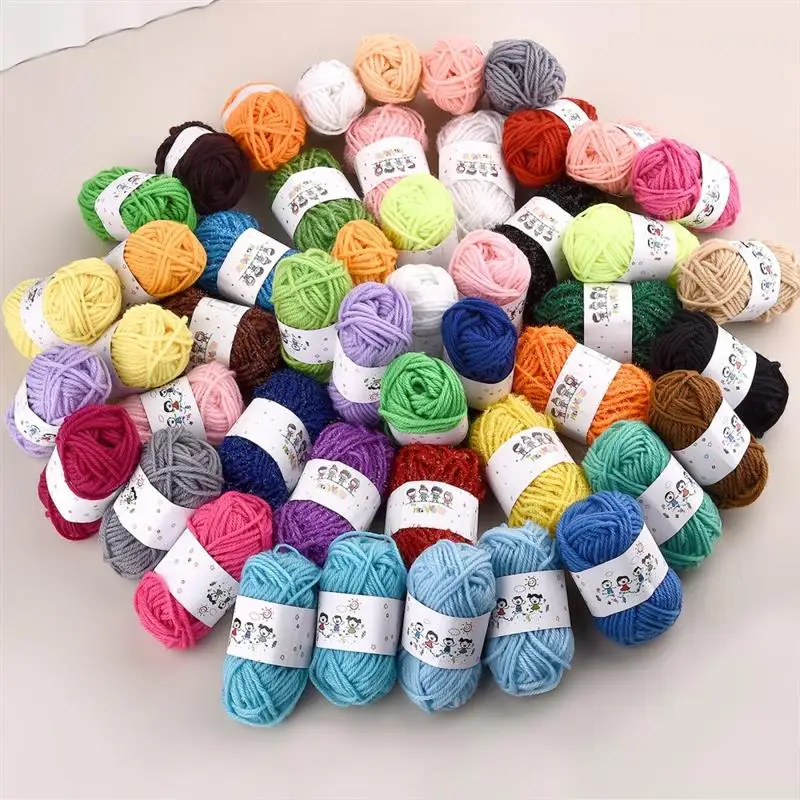 12Colors/Set Soft Yarn Fine Quality Hand-Knitting Thread Soft Warm DIY Cotton Wool Threads For Handmade Knitting Crochet Yarn