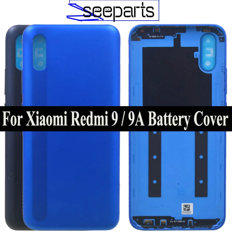 

For Xiaomi Redmi 9 9a Battery Cover Back Cover Panel Rear Door Housing Case For Redmi 9 Back battery Cover Door 9A Battery Cover