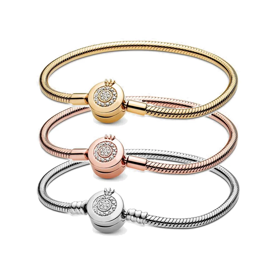 Crown Snake Chain Bracelet