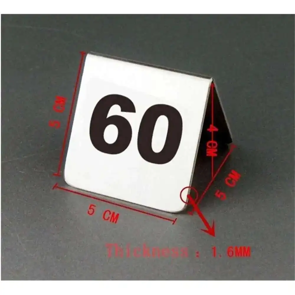 10pcs Double-sides Stainless Steel Table Sign Card Number Card Wedding Restaurant Cafe Bar Place Desk Holder place card holders,place cards,wedding table numbers,floral card holders