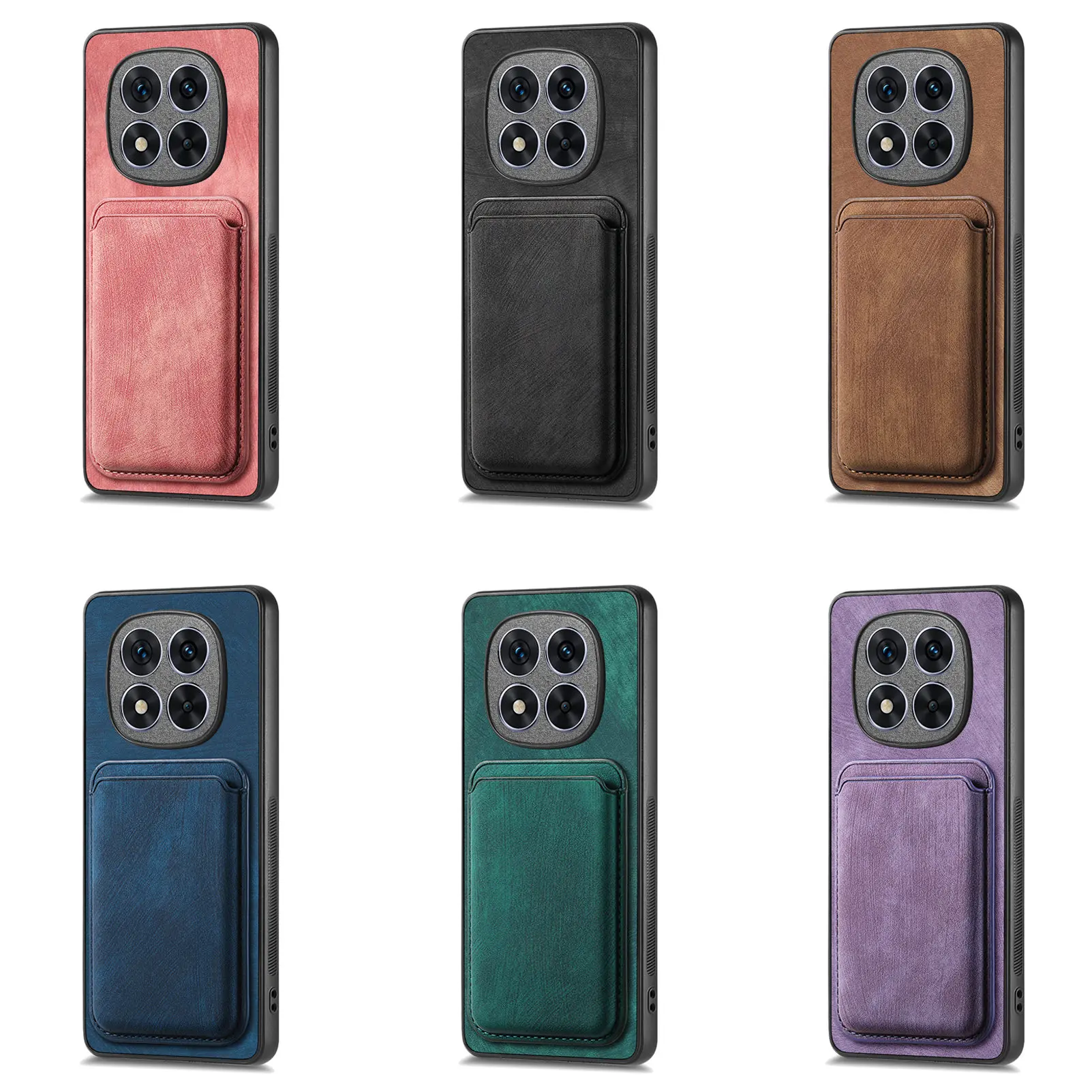 2-in-1 Detachable Leather Wallet with Magnetic Case - Retro Style