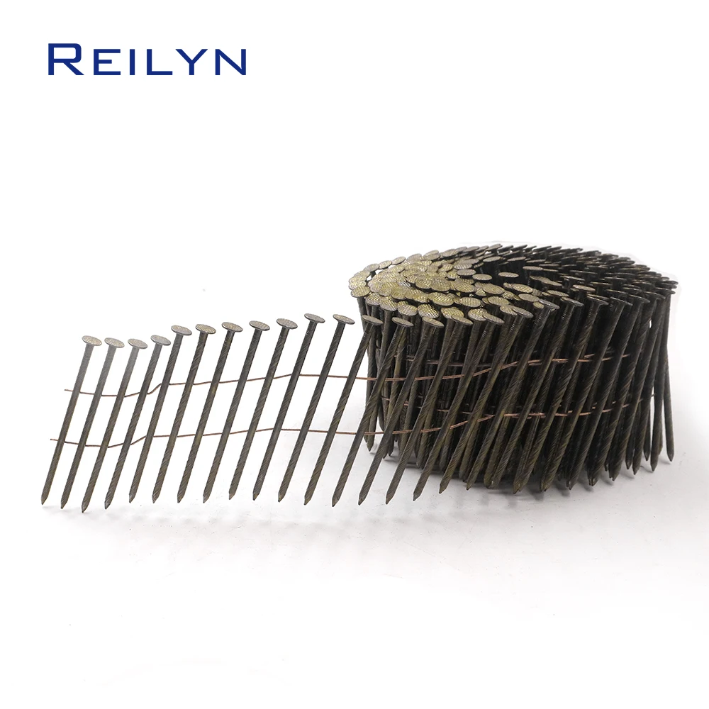 REILYN 900pcs Coil Nails 45mm 50mm 57mm Pneumatic Nail Gun Tacker Nails for Coil Nailer Fixing Pallet Furniture Upholstery