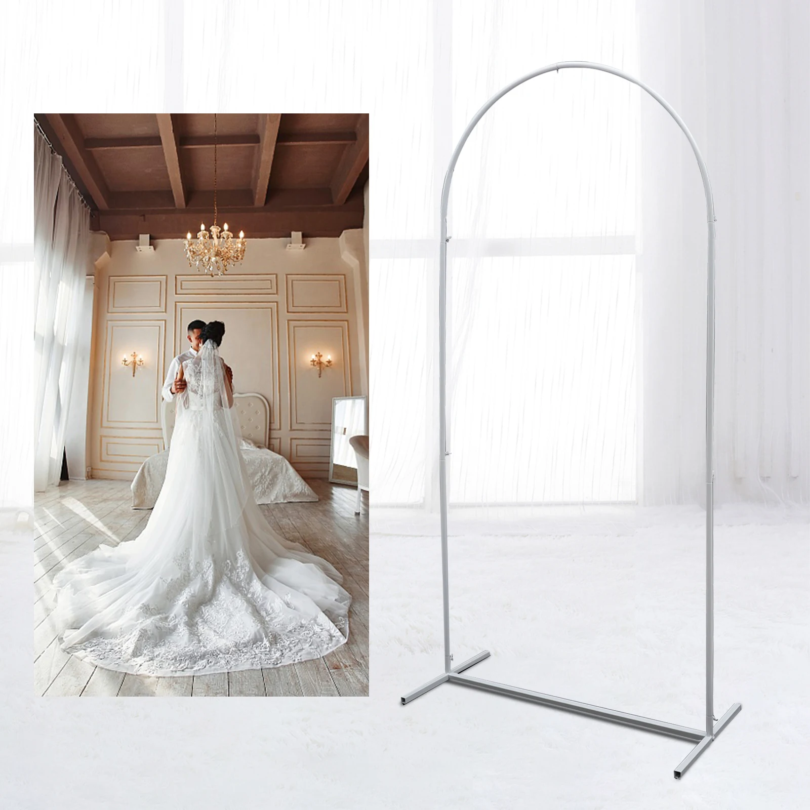3.3 x 6.5FT Flower Display Frame Party Decoration Wedding Balloon Arch Metal Backdrop Stand Flower Balloon Frame