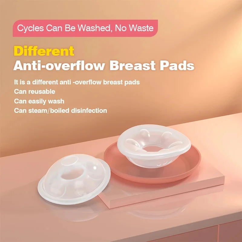 Portable Wearable Breastmilk Collectors BPA Free Shells Milk Collection Cup Reusable & Washable Nursing Pads For Breastfeeding Breast Pads Breast Milk Collector Milk Pads