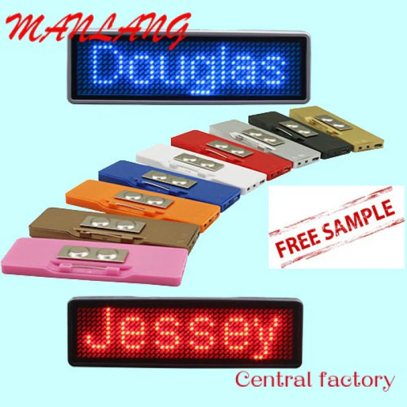 

Custom Free sample App Control Programmable Small LED Display Screen Electronic Led Name Tag LED Name Badge