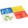 Plastic Square Tray Strong Color Cutlery Tray Serving Tray Flat Tray Coffee Tea Serving Holder Activity Tray Organizer 4