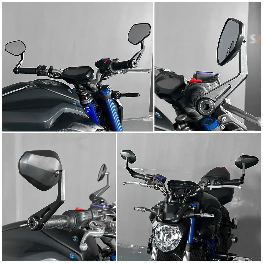 Carbon Motorfiets Spiegel Stuur Handvat Bar Ends Zijspiegels Voor Yamaha Mt 07 09 10 Wr 125 250 Ktm Duke 690 125 200 390