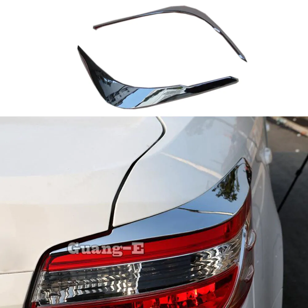 Car Body Rear Tail Back Eyebrow Light Lamp Frame Stick Chrome ABS Cover