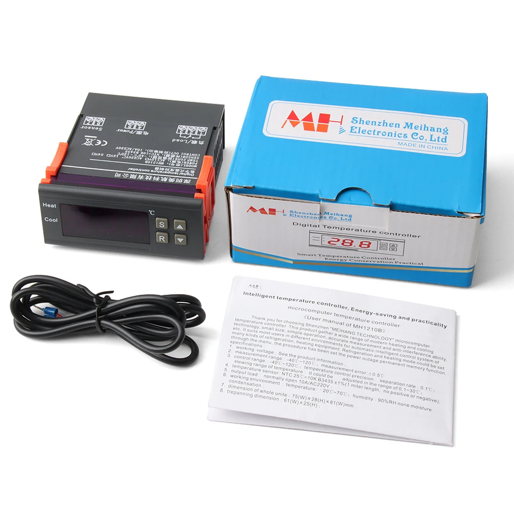 Digital Temperature Controller -40 to 120 Degrees Alarm Function Electronic Ther