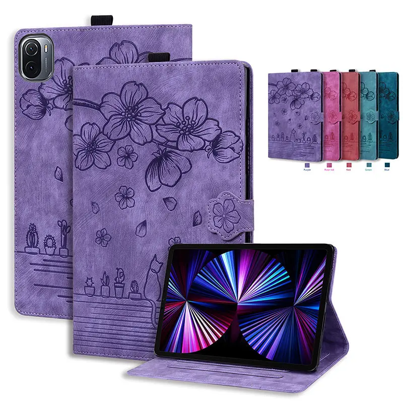 

for Xiaomi MiPad 5 Mi Pad 5 6 Pro Case 11 inch Cover Funda Tablet Embossed Stand Coque For Xiaomi Pad 6 5 Case