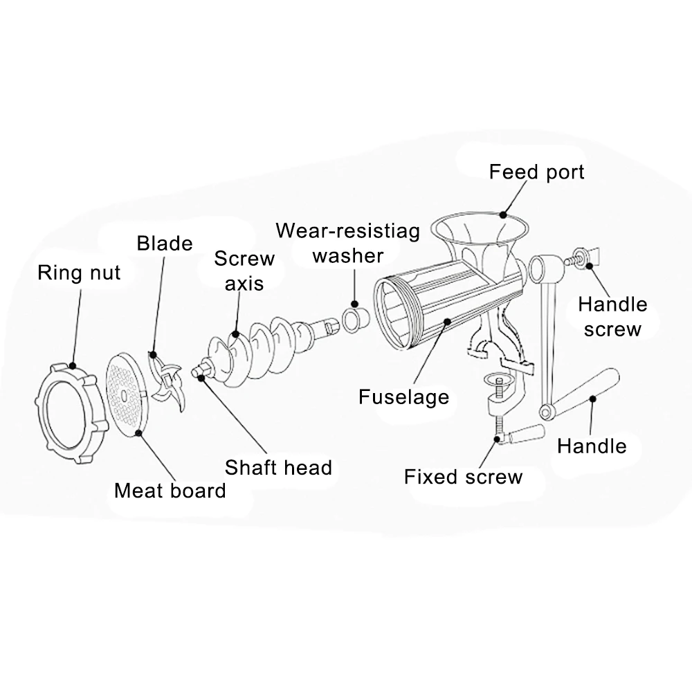 Handheld Manual Meat Grinder Kitchen Tool Food Processor Stainless Steel Household Grinder Vegetable Chopper Sausage Stuffer meat grinder,food grinder attachments