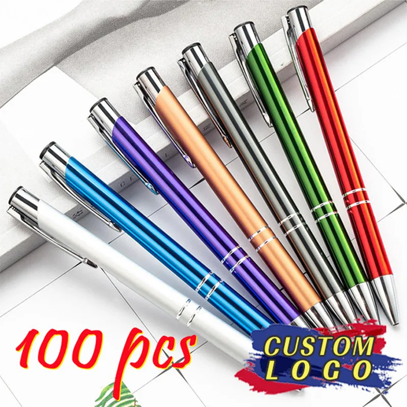 10pcs/lot Retail metal ballpoint pen metal fancy pen with custom laser logo  - AliExpress