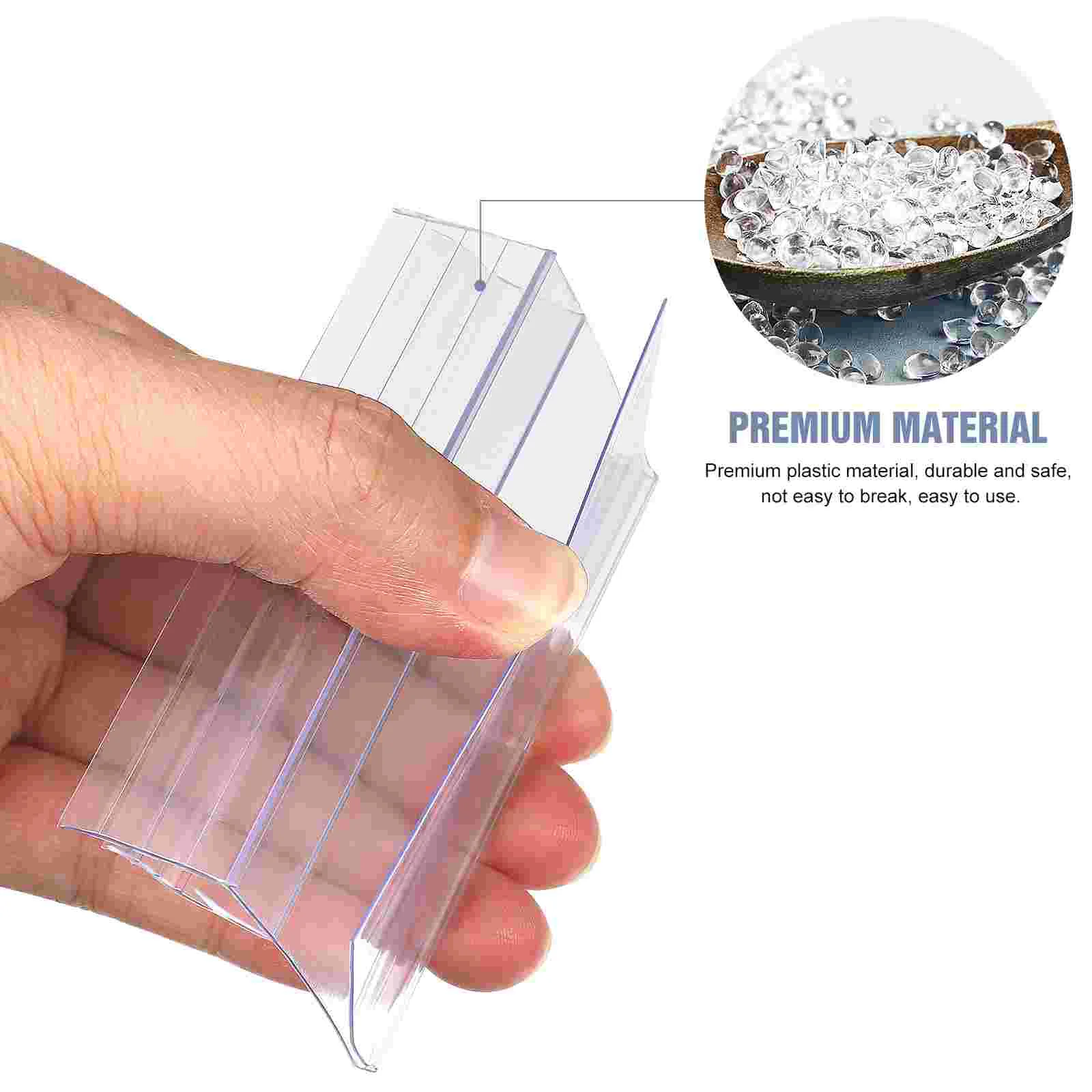 30Pcs Price Tag Display Holders Glass Supermarket Retail Shelf Card Slot Pharmacy Label Holder Clear Label Holders Sign Display 4