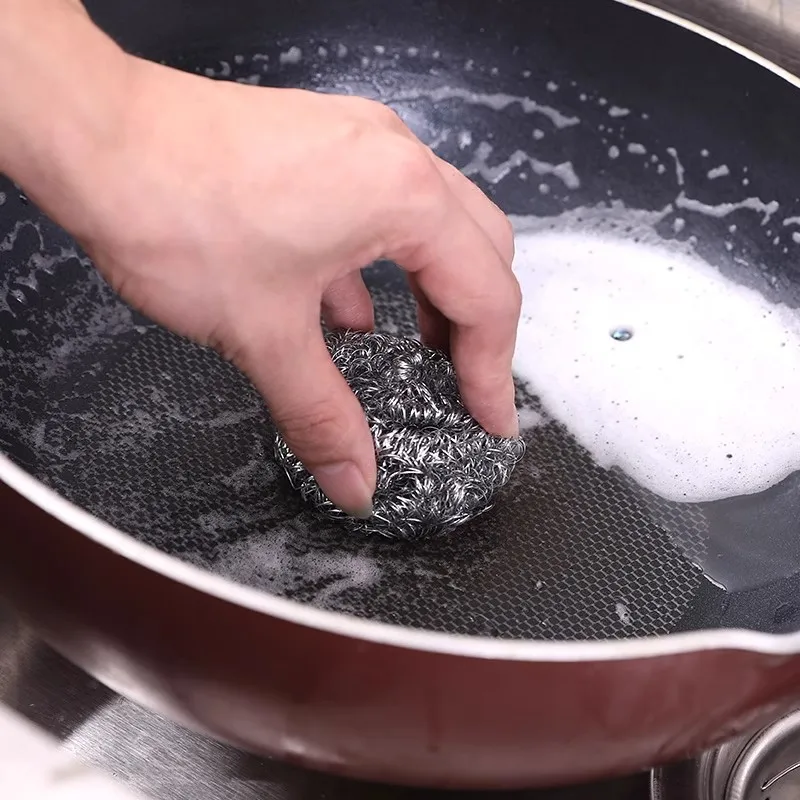 20pcs household wire balls cleaning balls stainless steel pot brushes wire brushes kitchen wire balls dishwashing brushes pot