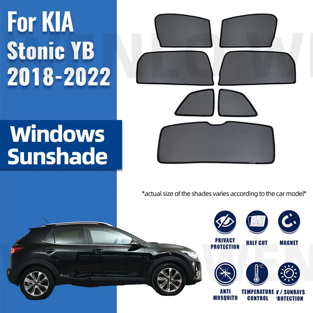 WATERPROOF NYLON CAR COVER FOR KIA STONIC WITH FREE DEHUMIDIFIER