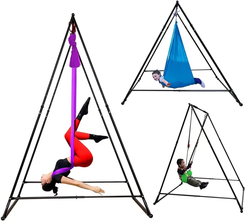 

KT Dedicated Stand Frame For Aerial Yoga And Therapy Sensory Hammock Model KT1.1520YG. Foldable, Portable,