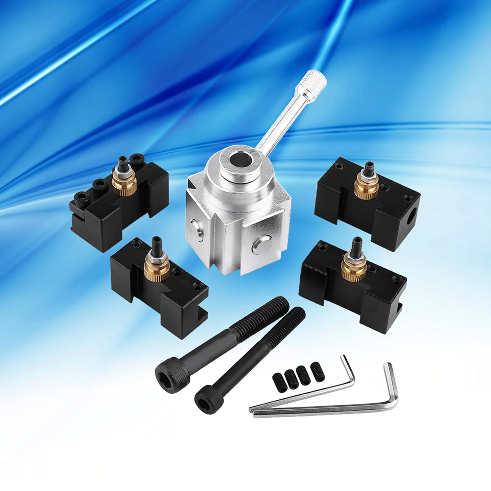 Lathe Tool Holder Set Lathe Tool Post Holder of Aluminum Alloy Mini Post and Kit lathe tool holder set