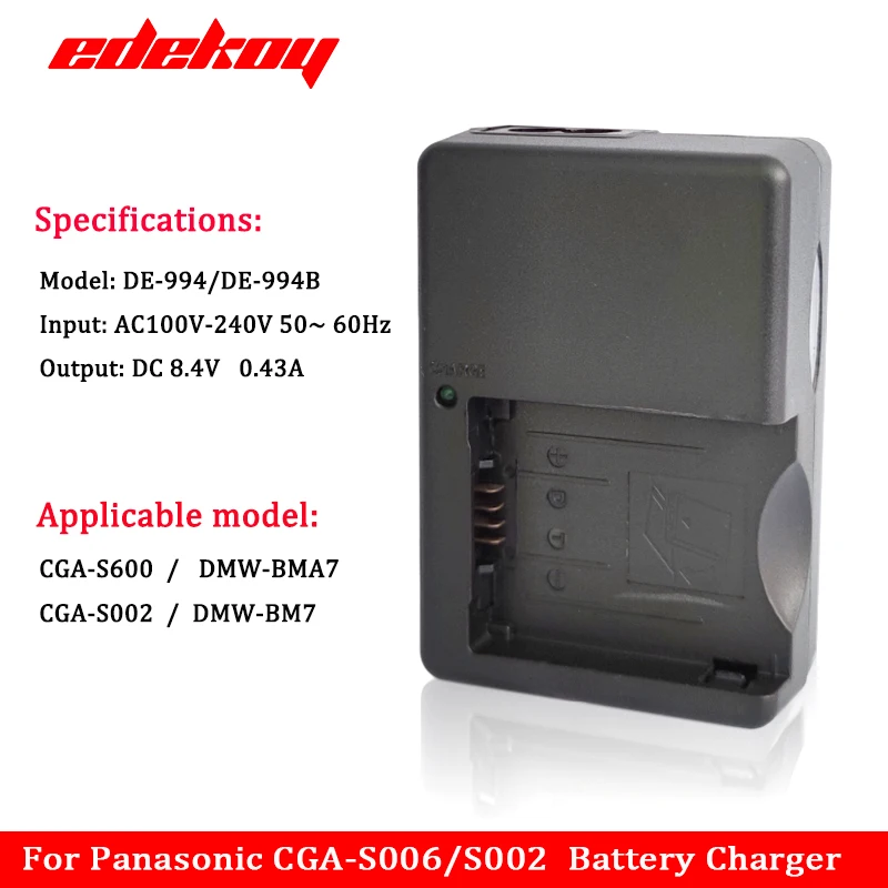 Set 2 in 1: batteria agli ioni di litio di alta qualità + caricatore con adattatore per auto per fotocamere Panasonic Lumix DMW-BLF19 DC-GH5 DC-G9
