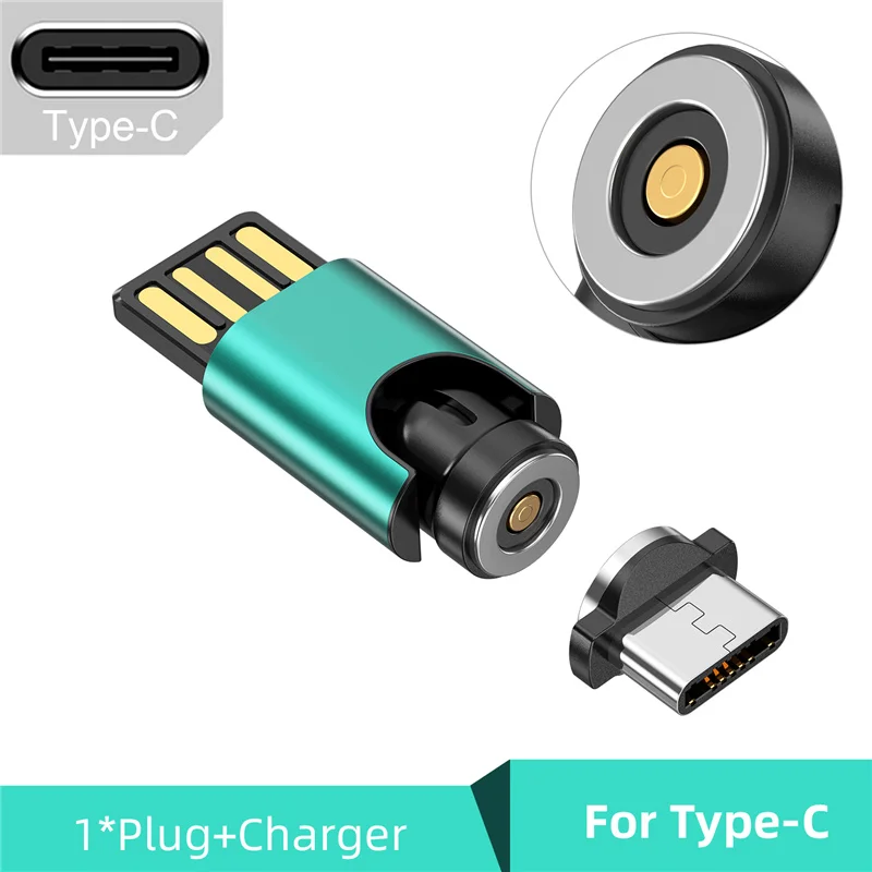 usb female to phone jack adapter USLION 540 Degree Rotating 3in1 Mini Magnetic Charger For Huawei Xiaomi OPPO Samsung Cable USB Mobile Phone Universal Charging iphone to hdmi converter Adapters & Converters