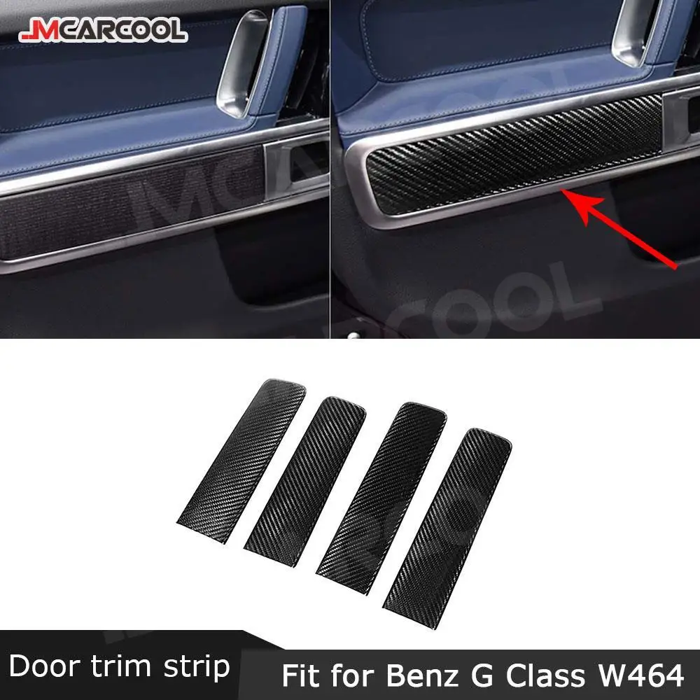 

Carbon Fiber Car Door Trims Strip Decoration Stickers For Mercedes Benz G Class W464 G500 G63 AMG 2019-2020 Auto 4 PCS/Set