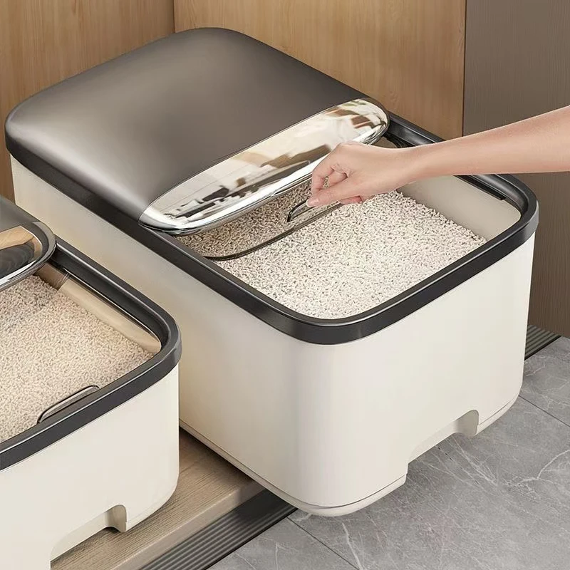 10KG Rice Storage Box Home with Lid Insect Proof Moisture Proof Rice Box Grain Sealed Jar Kitchen Container Storing Dry Grain 10KG Rice Storage Box Home with Lid Insect Proof Moisture Proof Rice Box Grain Sealed Jar Kitchen Container Storing Dry Grain