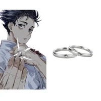 Popular Anime Alloy Ring Cartoon Figure Okkotsu Yuta Wearing Cosplay Accessories Couple Finger Decoration Valentine's Day Gift 1