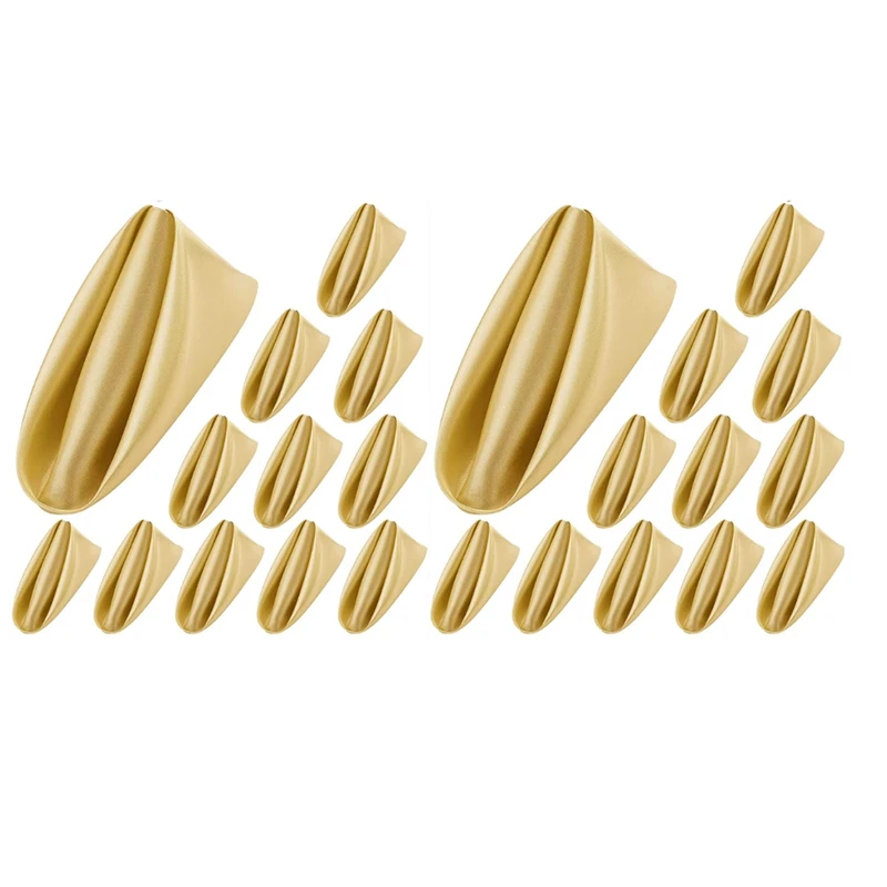 

24 Piece Satin Napkin Party Napkin Soft Table Napkins For Romantic Party Dinner Decoration Gold