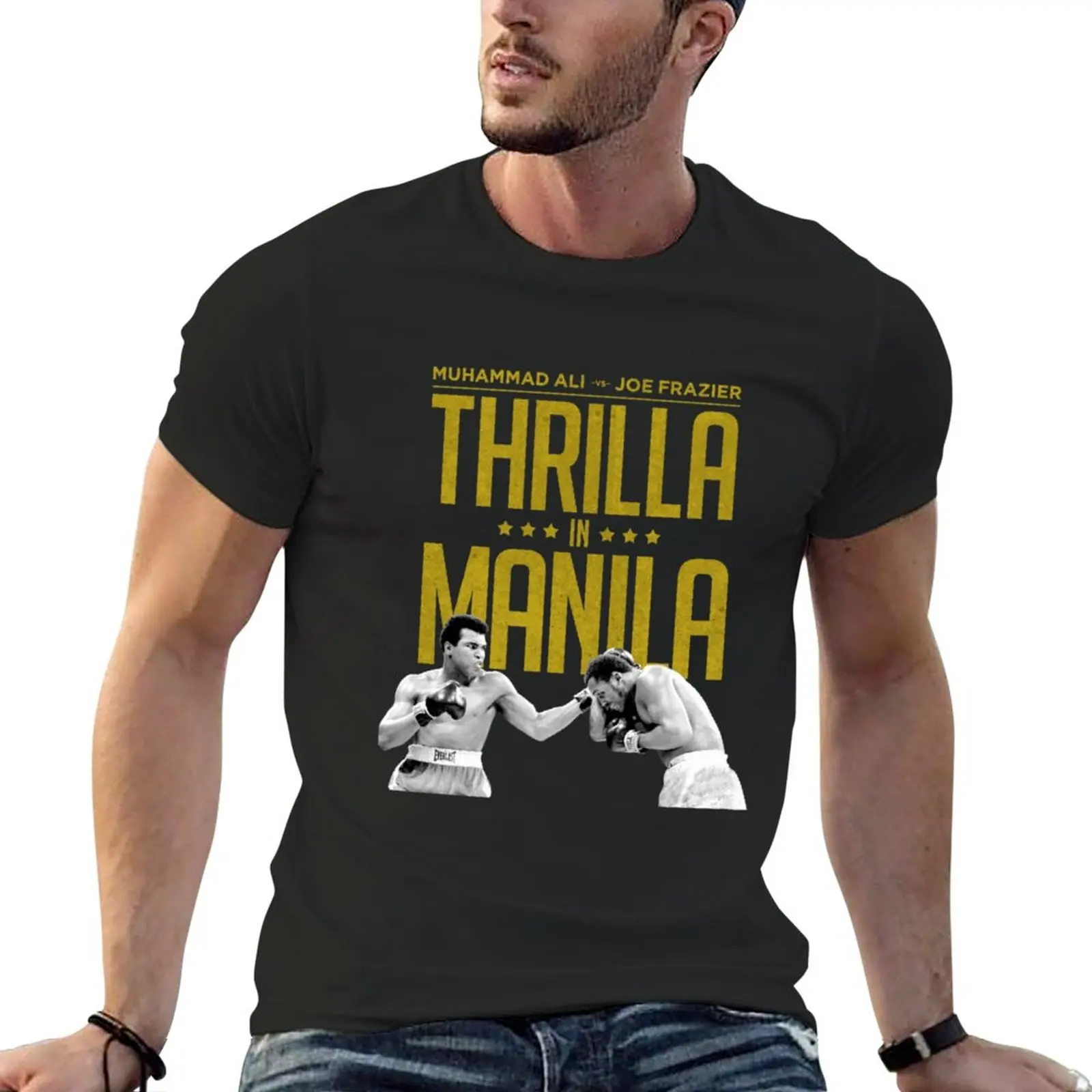 

Thrilla In Manila T-Shirt Short sleeve tee summer tops Short sleeve black t shirt fitted t shirts for men