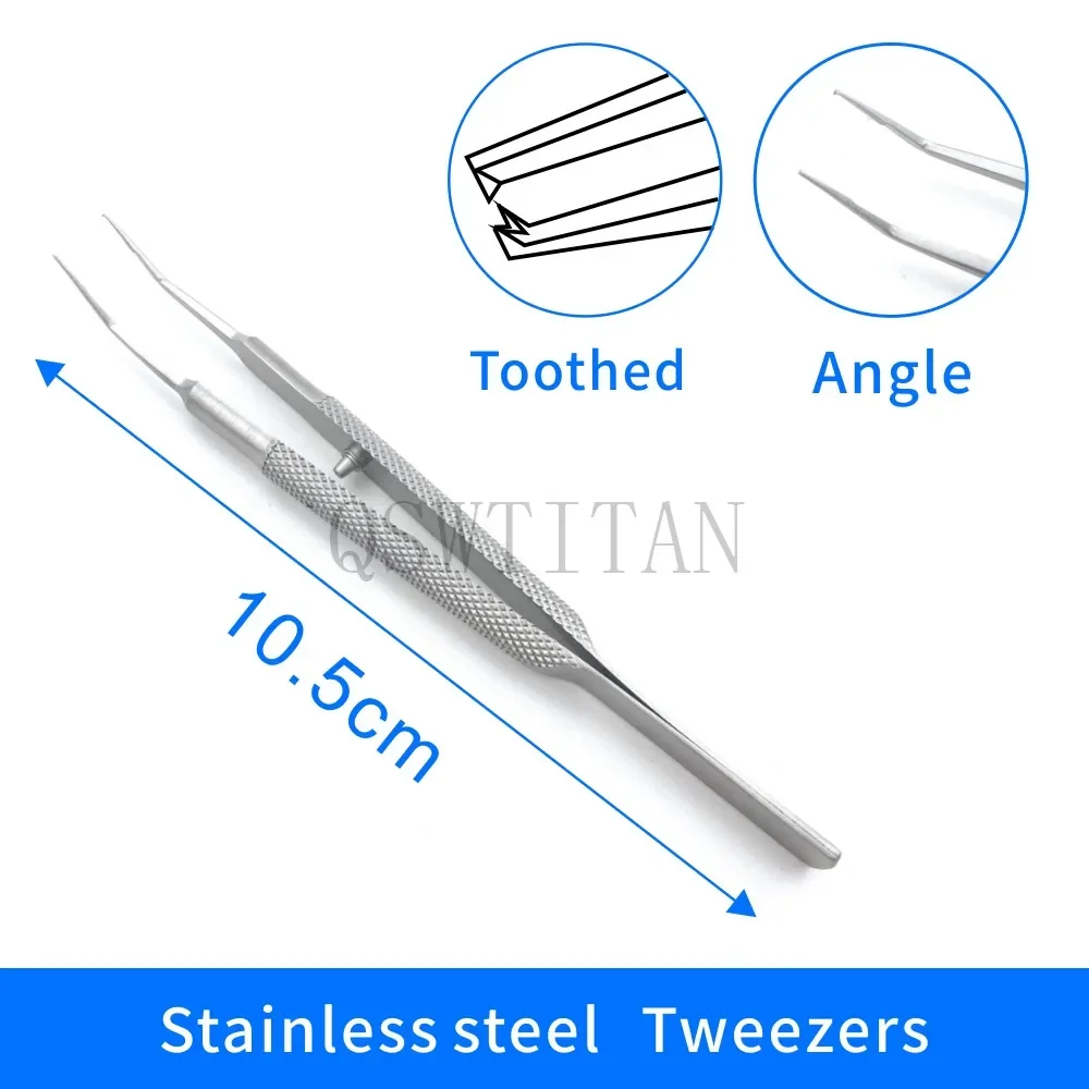 10.5CM Ophthalmic Microsurgical Forceps Tweezers Stainless Steel Surgical Tool Titanium ophthalmic tool surgical instruments capsulorhexis forceps