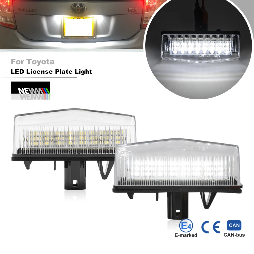 2x For Toyota Prius Xw20 Xw30 20042015 Led License Plate Light Canbus