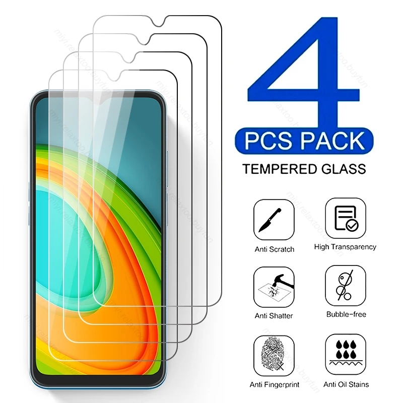 4Pcs 9H Premium Tempered Glass Cover For Blackview Oscal C80 C 80 80C Oscalc80 6.52" Screen Protector Explosion-Proof Hd Film