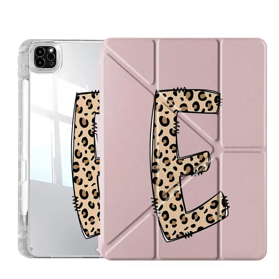 Leopard Print Tablet Case with Y-Fold Stand and Holder