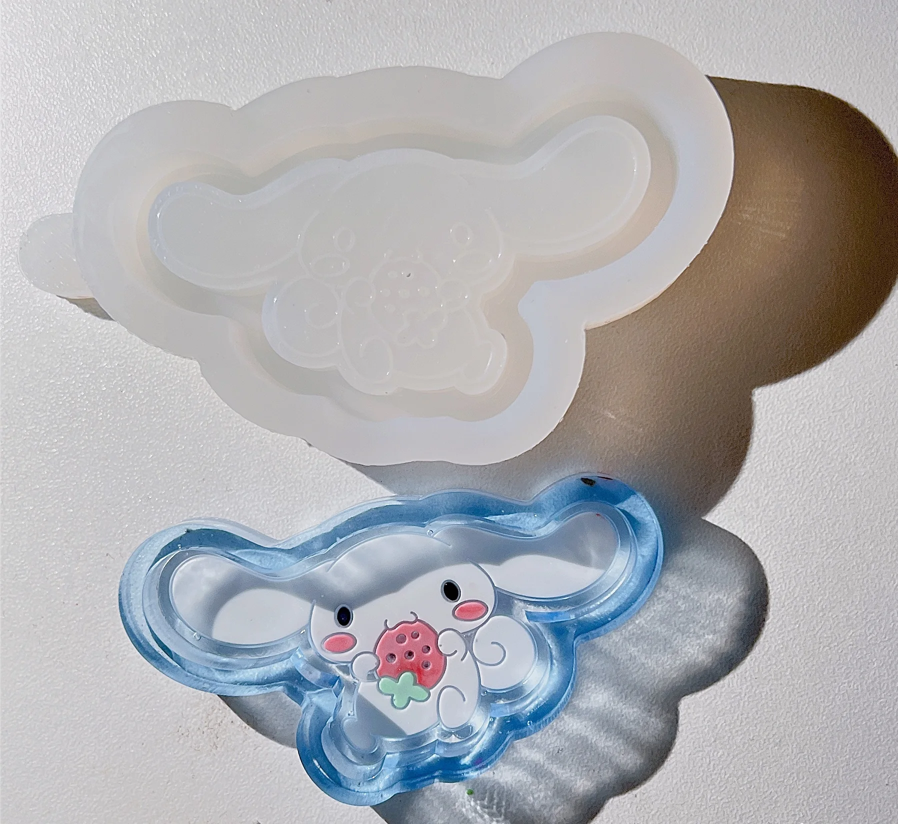 wsy-335 cartoon dog quicksand mold resin shaker mold silicone handmade replication mould