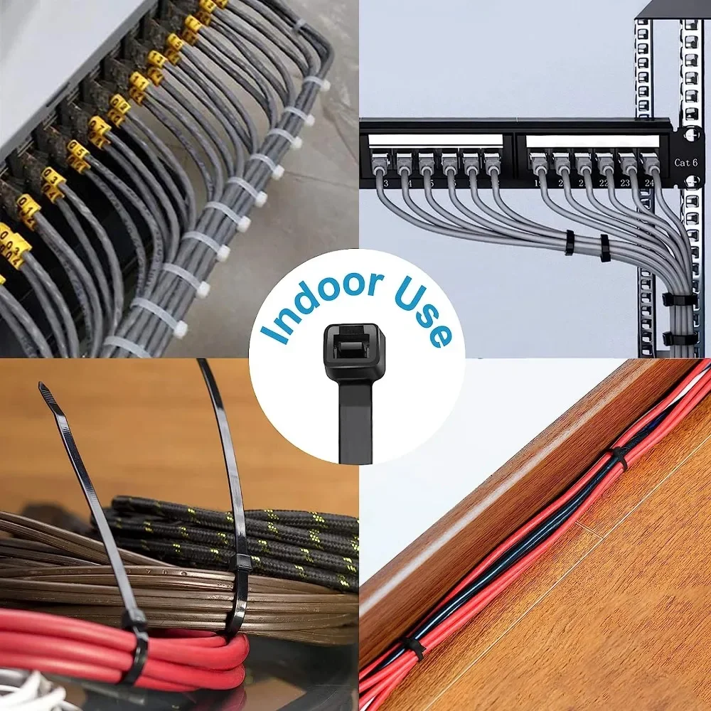 Self-locking Plastic Nylon Ties Detachable Cable Cord Ties Straps Fastening Loop Reusable Wire 300/100Pcs