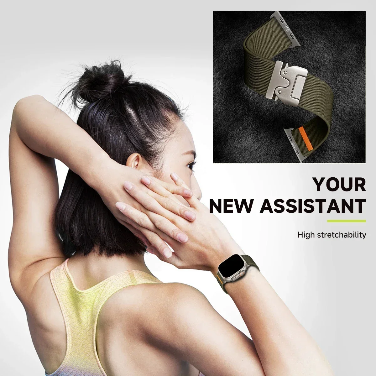 Premium Parachute Nylon Strap for Smartwatch – Adjustable and Durable Bracelet Band
