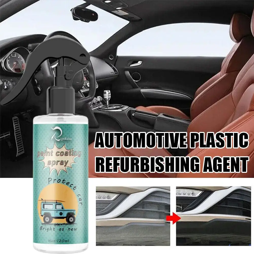 

120ml Automotive Plastic Refurbishment Agent Car Interior Dust-proof Polishing Wax Panel Car Clean Agent Refurbishment Dash S4M1