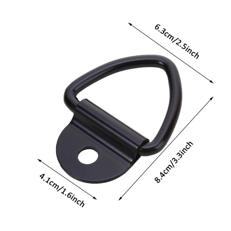 Cargo Tie-Down Anchors V-Ring Bolt On Trailer Trucks Pickups Vans Flush Mount D Shape Pull Hook Tie Down For Trailers RV Boats