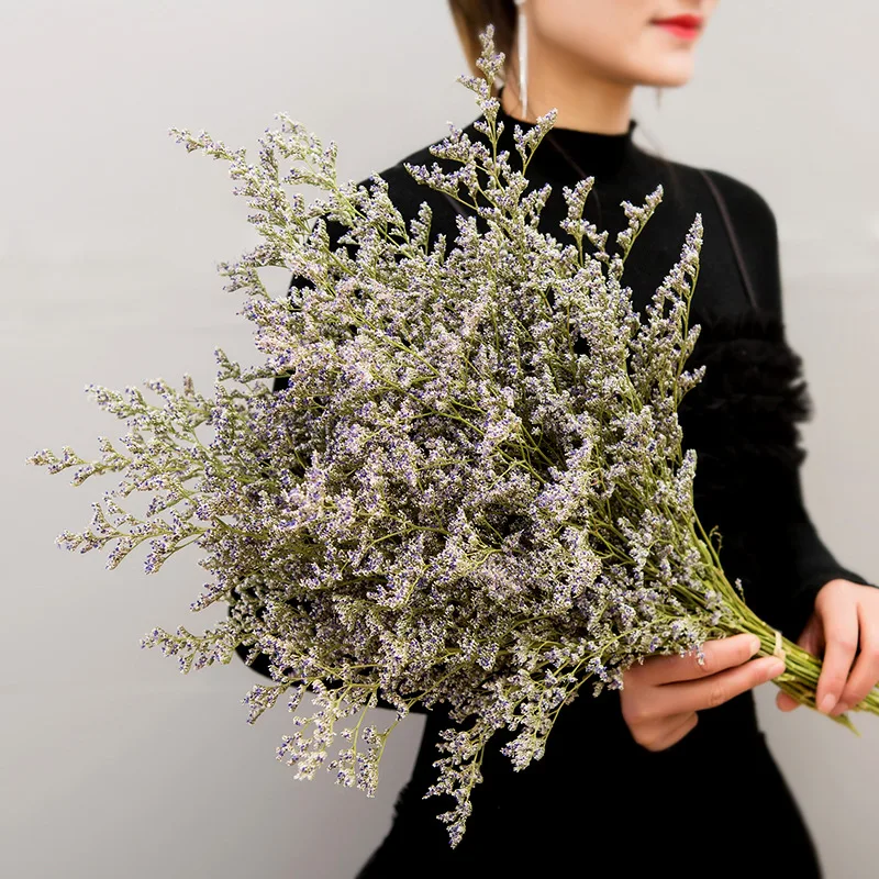 

Wedding Eternal Limonium Lover Grass Preserved Dried Flowers Valentine's Party Decoration Flower Bouquet for Living Room Decor