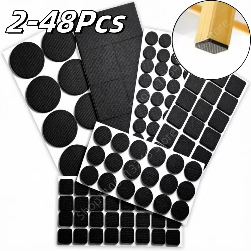 2/48Pcs Furniture Anti Slip Mat Bumper Damper Self Adhesive DIY Table Feet Protector Floor Protector Pads EVA Anti-Skid Mute Pad