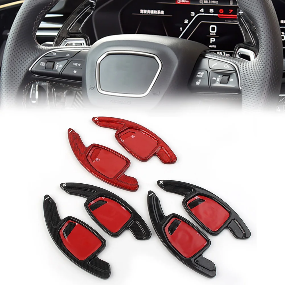

1Pair Carbon Fiber Car Steering Wheel Shift Paddle For Audi RS4 RS5 RS7 2020-2022 For RS6 2019-2022