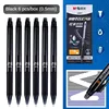 M&G 6pcs Retractable Erasable Gel Pens, 0.5mm Blue/Black Ink Gel Pen, Erasable Pen Make Mistakes Disappear, Premium Comfort Grip 5