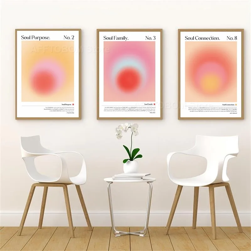 

Number Gradient Energy Mystery Wall Art Canvas Painting Modern Prints Abstract Posters Pictures For Home Office Decor